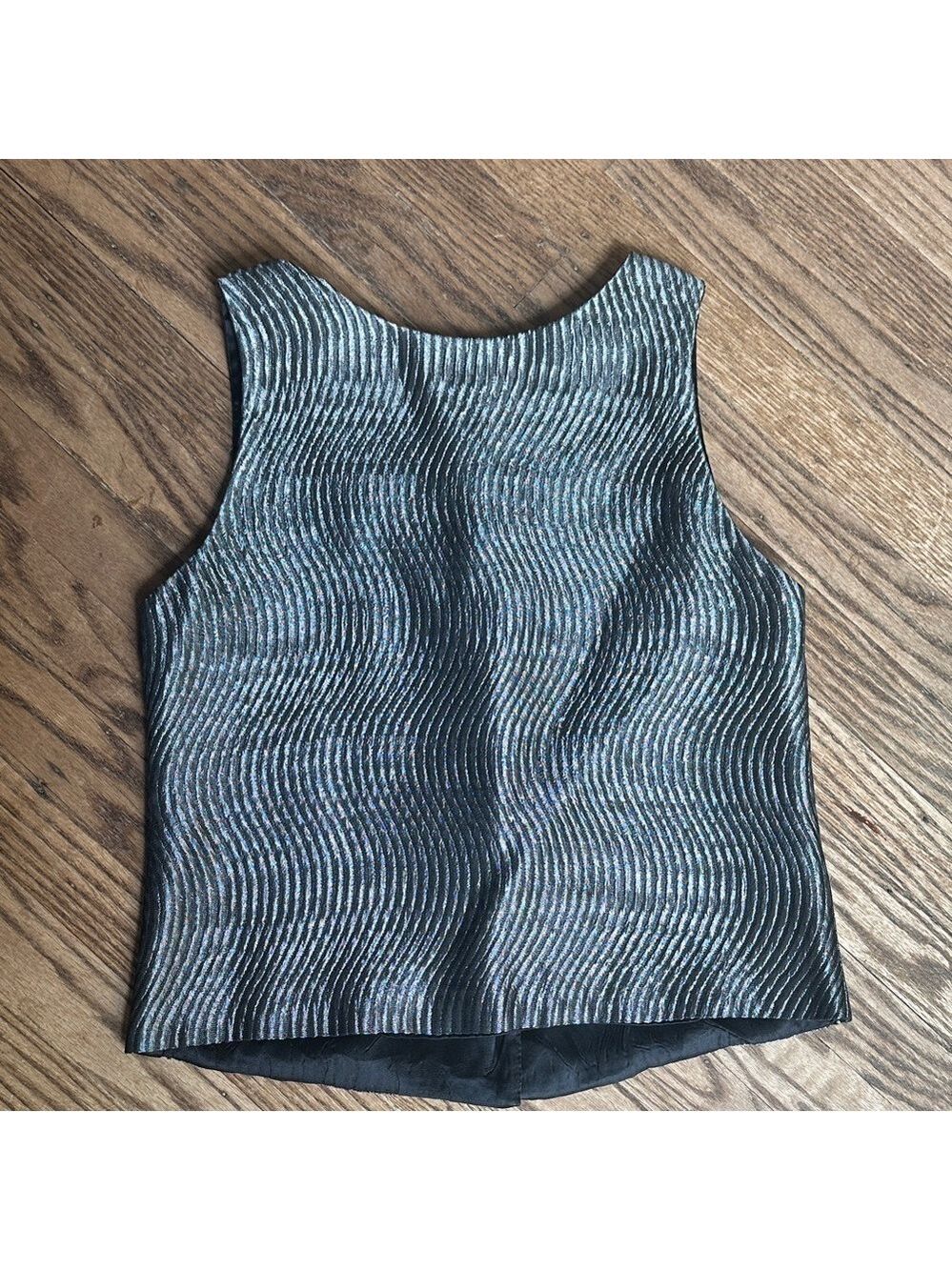 Jessica McClintock Iridescent Metallic Tank Top size 4 EUC